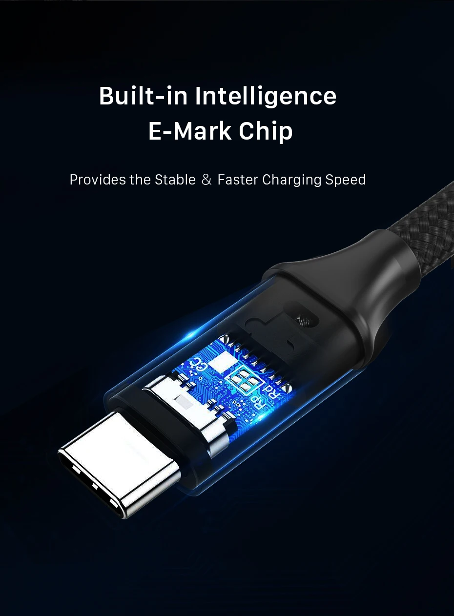 CABLETIME USB-C-Kabel PD100W Schnellladekabel Gen 2 20Gbps 4K 60Hz USB-C 3.2 Kabel für Laptop Macbook Pro Dell iPhone Kabel – Detail 7