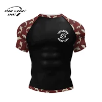 Cody Lundin Impresión Digital 3d alta calidad Fitness al aire libre correr alta elasticidad brasileño Jiu Jitsu masculino Mma Rashguards