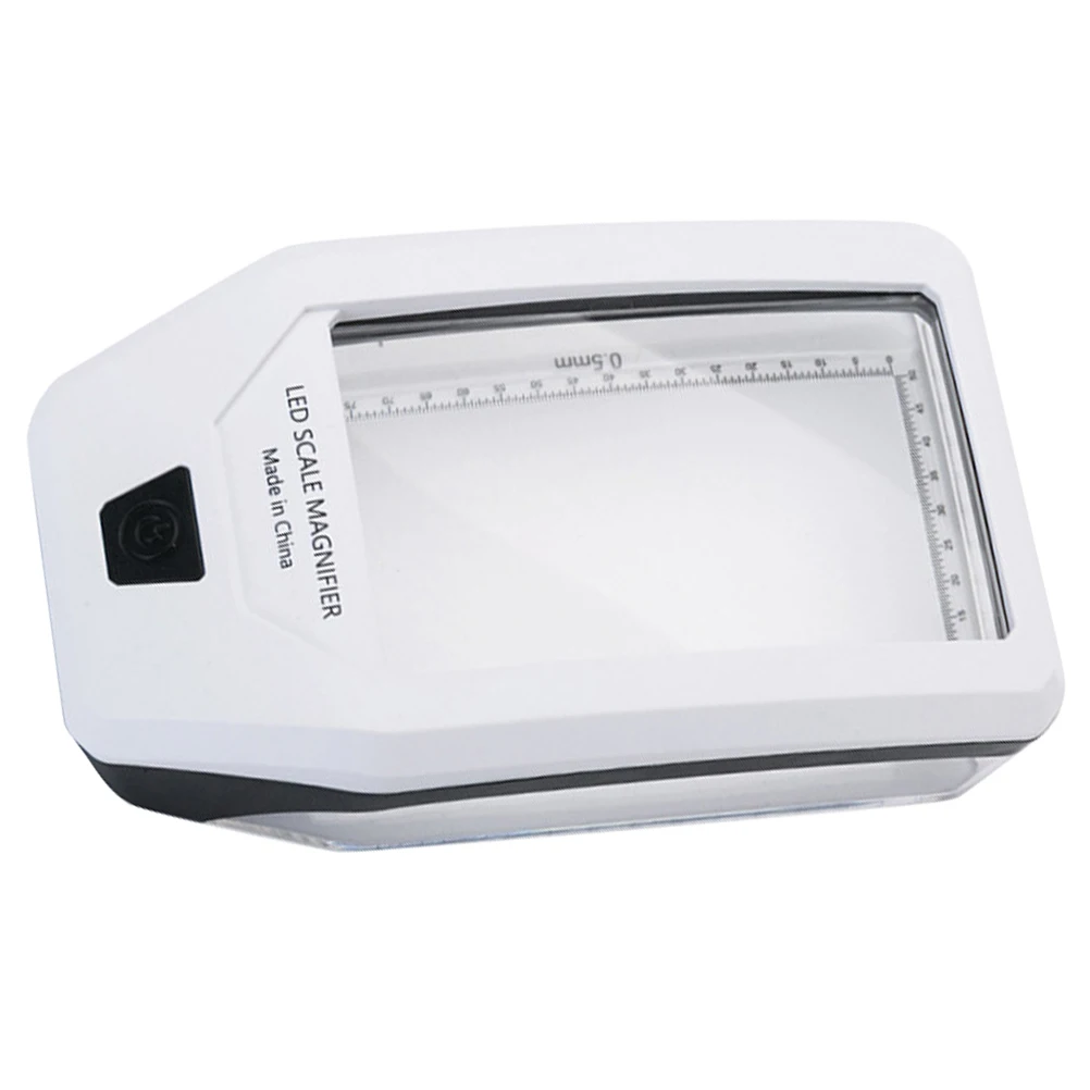 

LED Magnifier Acrylic Lens 6 White LED Lamps Reading Magnifying Glass Ergonomic Lightweight Reading Glass Tool Wallet