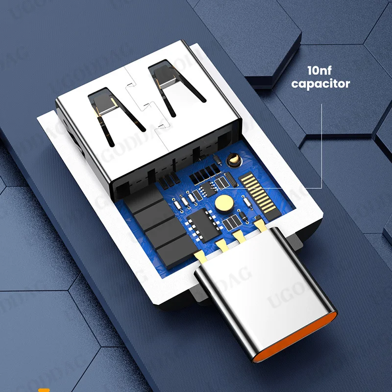 USB 3.0 To Type C Adapter OTG To Type C USB Fast Data Transfer For Samsung Xiaomi POCO Iphone Adapters