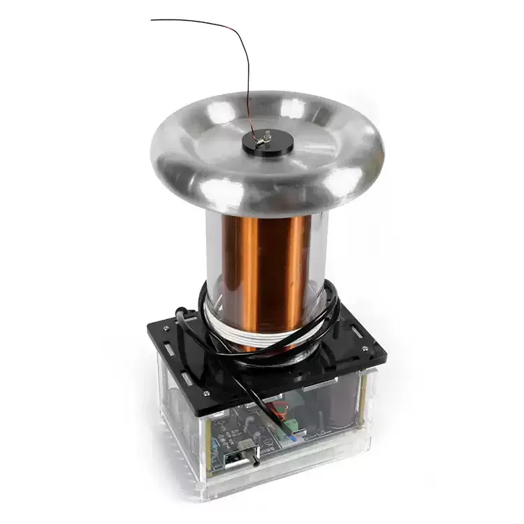 Tesla Coil 220V Portable 1.5kg 15x15x25cm Arc Generator with Integrated Heat Sink Dual-Mode Interrupter for Lab Demo