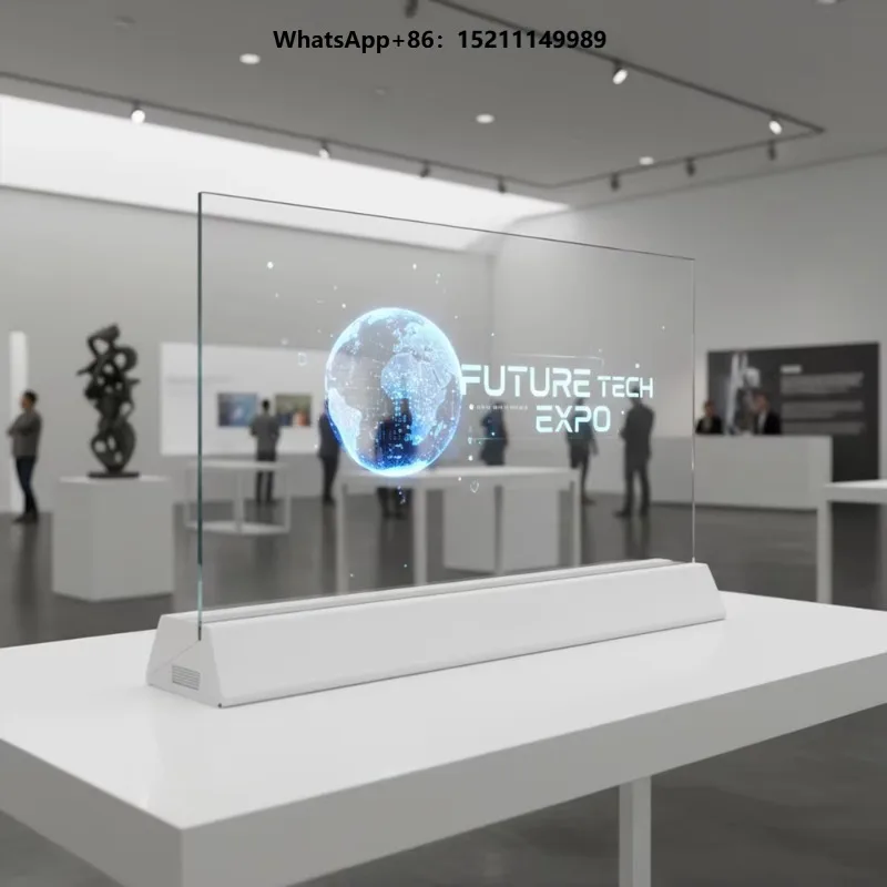 Factory Direct Sales Stunning Appearance Slim Self-luminous LED 3D IPX3 Waterproof Transparent Screen Digital Technology