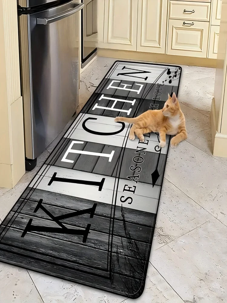 VIKAMA مزرعة المطبخ عداء البساط قابل للغسل المطبخ حصيرة عدم الانزلاق مقاوم للماء الدائمة المطبخ الكلمة حصيرة للديكور المنزل #5