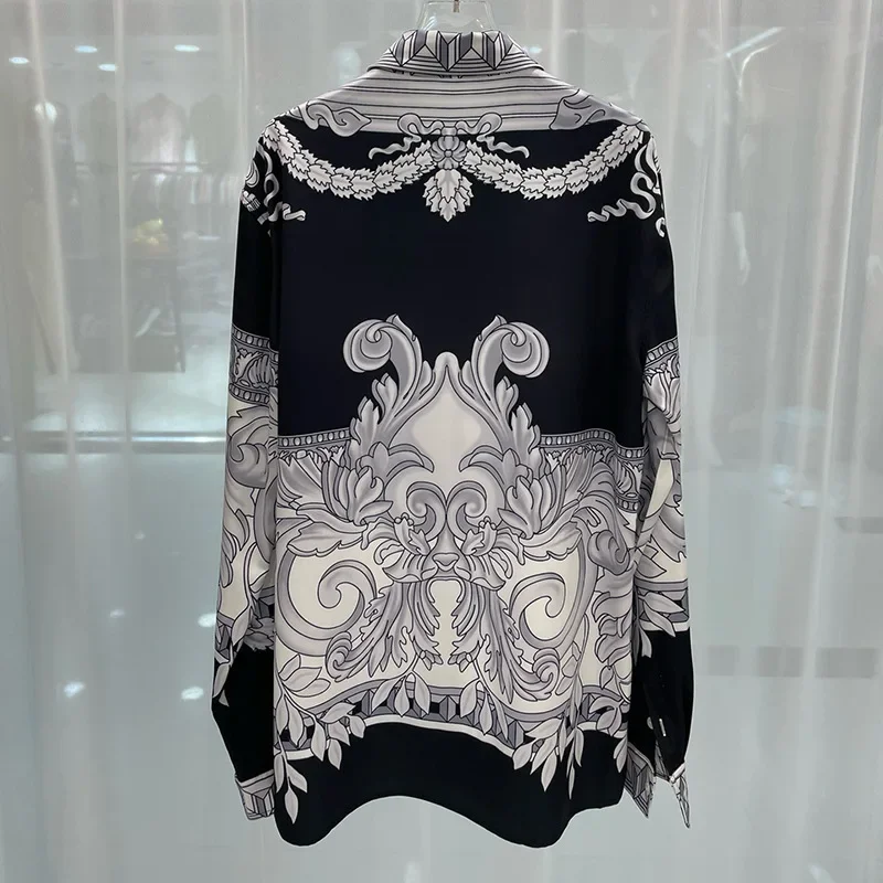 Роскошные королевские рубашки, мужская одежда, повседневная социальная рубашка с цветочным принтом пейсли и цифровой печатью, рубашка Manga Longa, сорочка Homme De Luxe