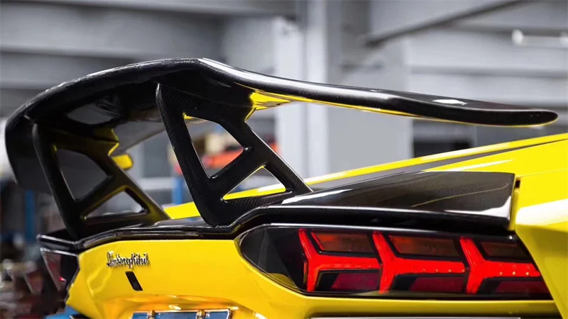 For Lamborghini Aventador LP700 LP720 LP750 DMC Style High Quality Real Carbon Fiber Car Rear Wing Trunk Lip Spoiler