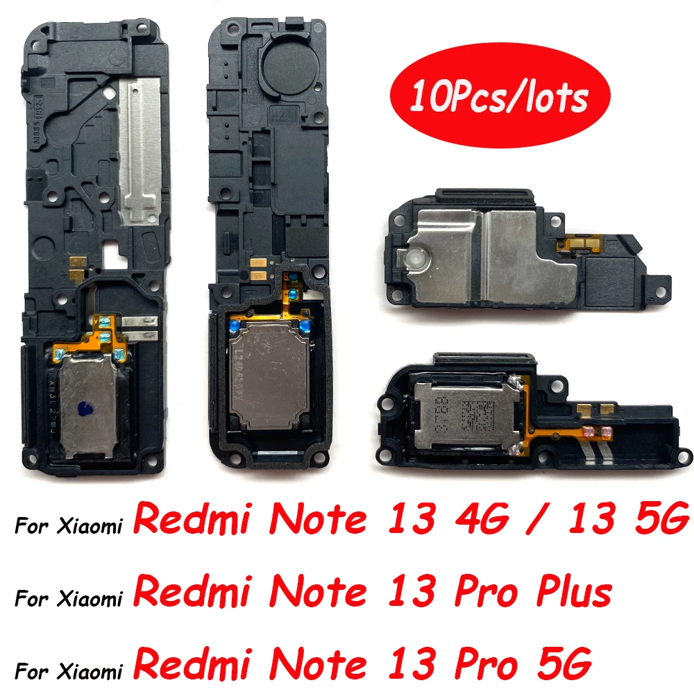 10Pcs，Buzzer Ringer Loud Speaker Loudspeaker Flex Cable Ribbon For Xiaomi Redmi Note 13 Pro Pro+ Plus 4G 5G / Note 13 4G 5G