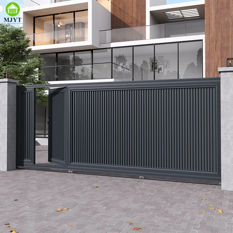 custom.Custom Aluminum Garden Automatic Gate Security Sliding Main Gate Design