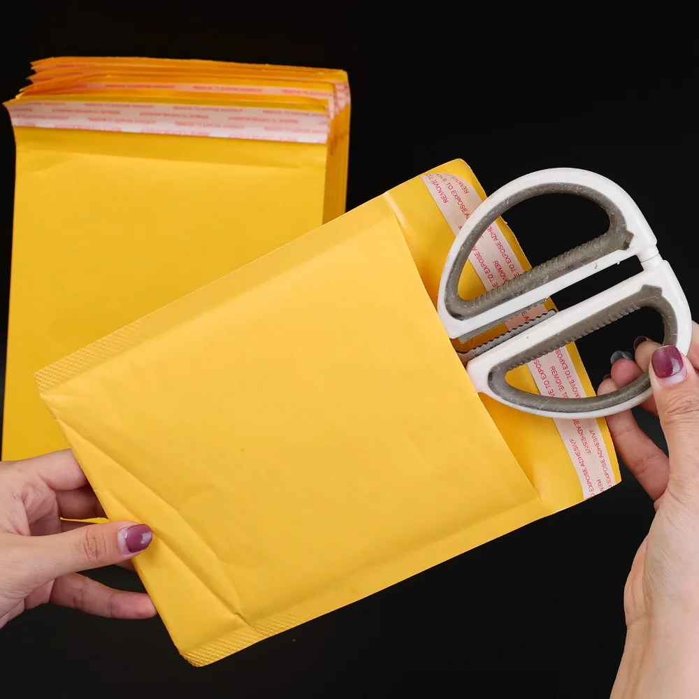 10-50PCS Kraft Paper Bubble Envelopes Bags Different Size Mailers Seal Adhesive Shipping Bag Waterproof Bubble Mailing Bags