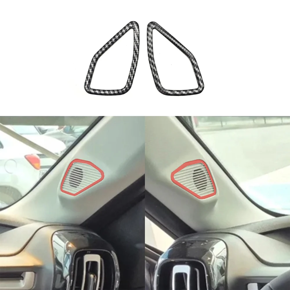 ABS Carbon Fiber Color Speaker Cover Trim For Citroen‌ C3