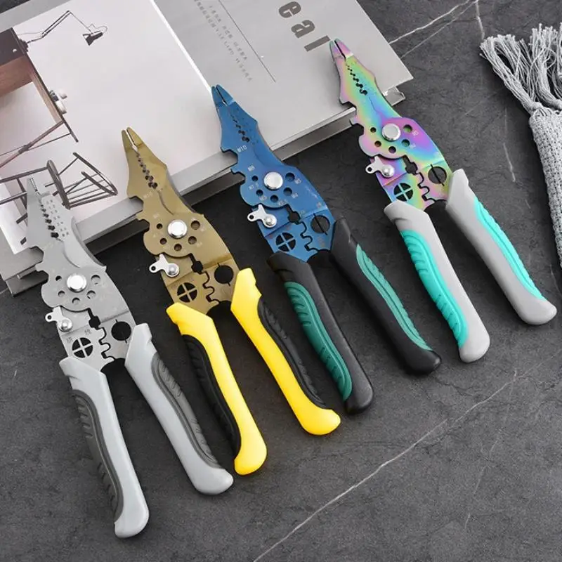 Wire Stripper Decrustation Pliers Adjustable Electrical Wire Stripping Tool Non-slip Wire Stripper Crimper For Electrical Cable
