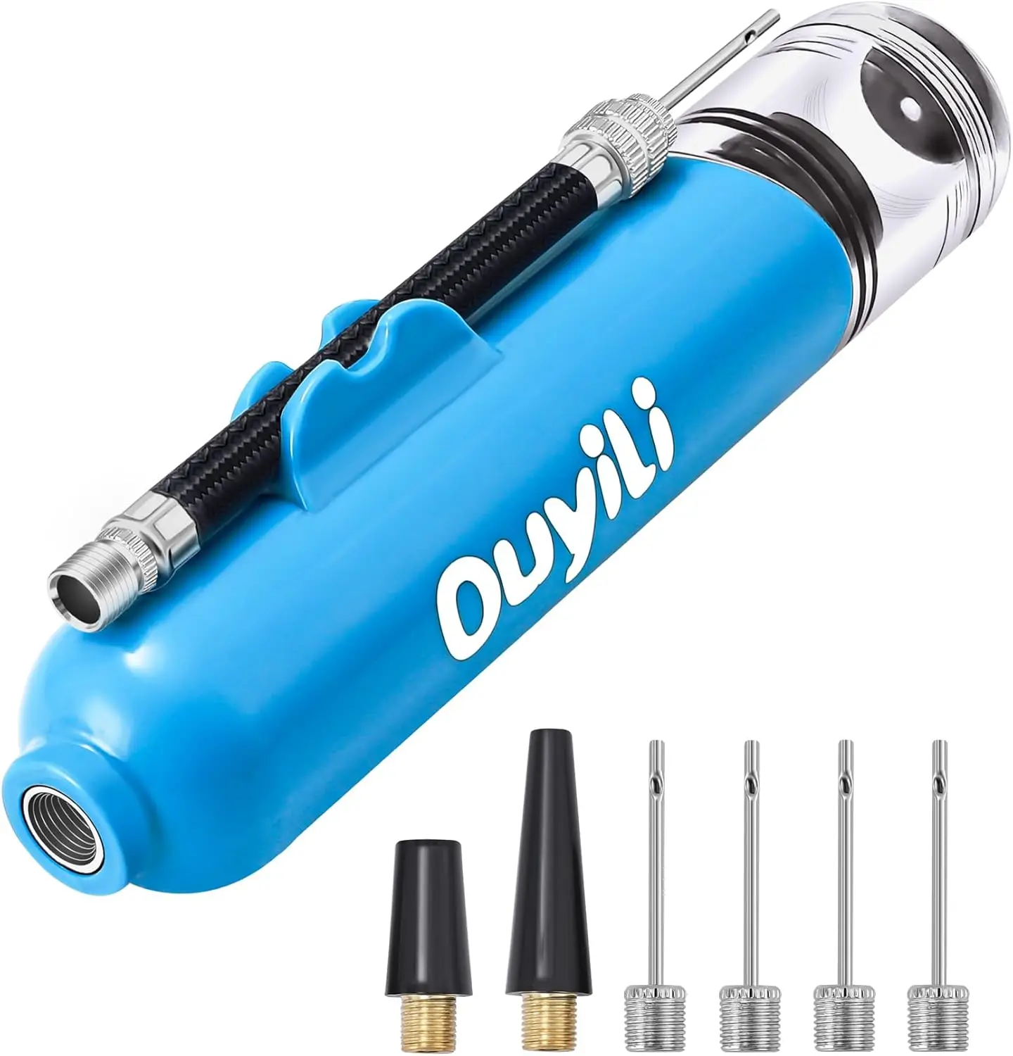 

Портативный комплект насосов для спортивных мячей двойного действия с иглами и шлангом для баскетбола, футбола и других видов спорта