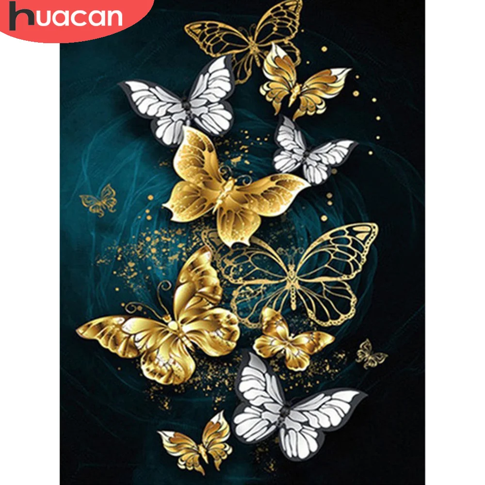 Huacan Diamant Malerei Kit Tierbilder von Strass Diamant Stickerei Kreuz stich Schmetterling Mosaik handgemachtes Geschenk