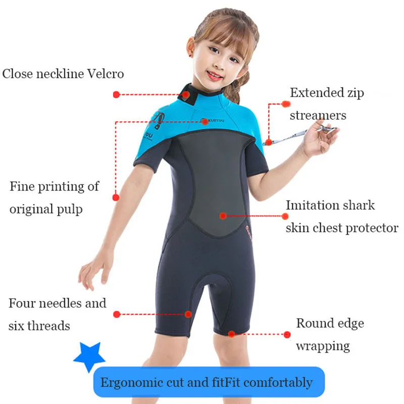 Duikpak Freediving Onderwater Badkleding Pakken Jeugd Zwemset Thermisch Shorty Badpak Kid Surf Neopreen Wetsuit Kinderen