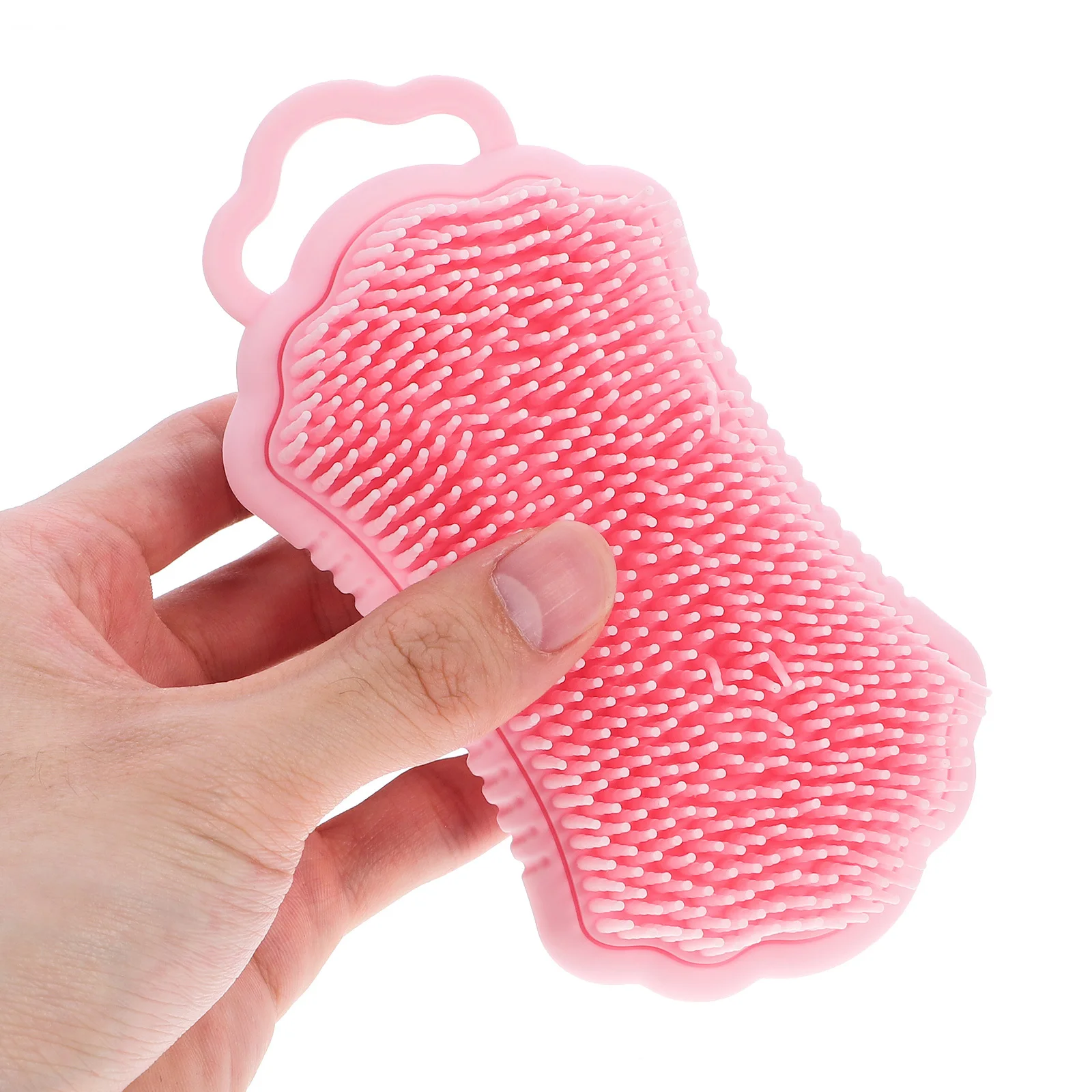 

Silicone Body Scrubber Exfoliating Head Shower Brush Scalp Hair Cleaner Dual Side Massage Bath Washing Brush Durable