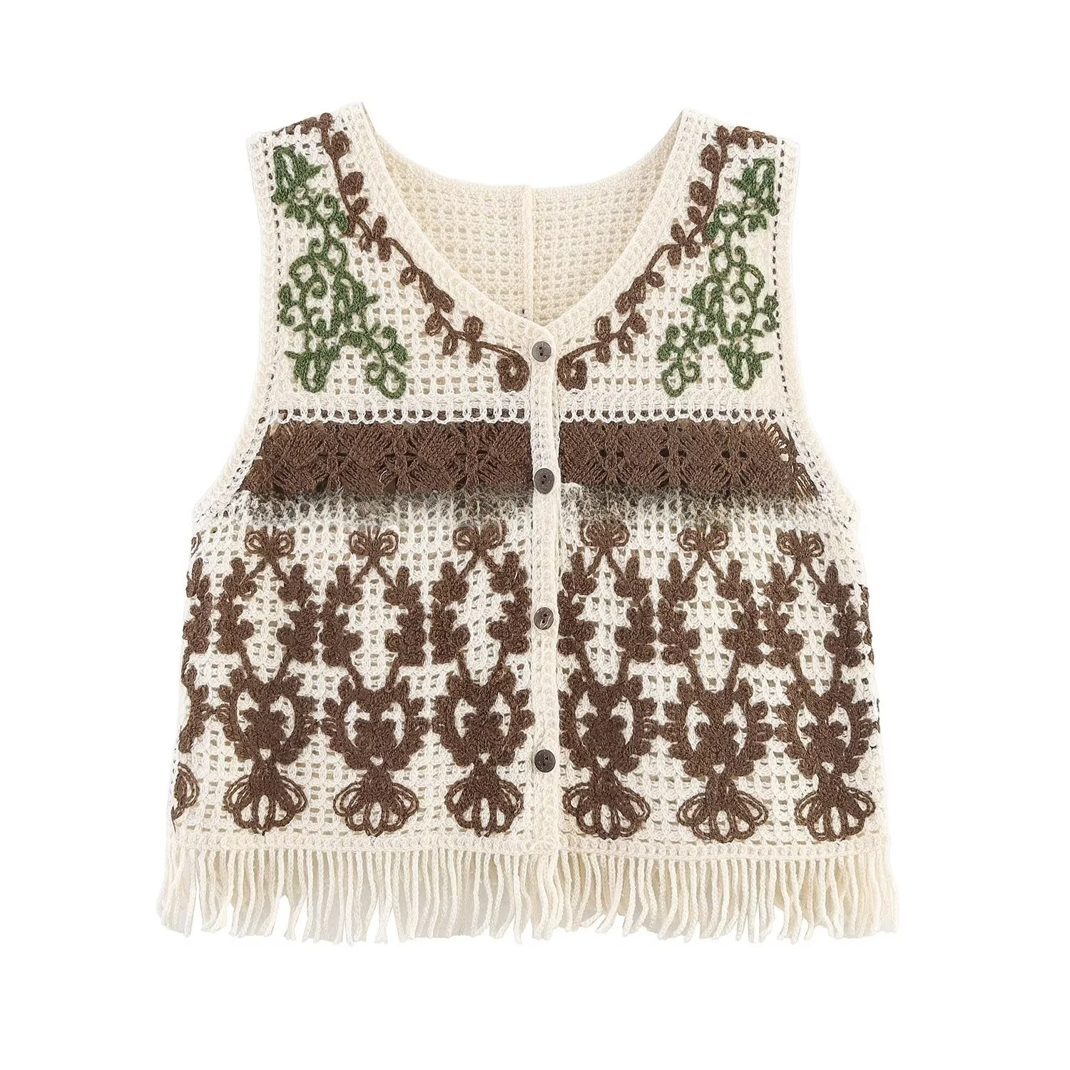 JNLEAOG Gilet etnico con nappe da donna Cardigan aperto Autunno New Sle Loose Fit Protezione UV Fibra di poliestere Svel