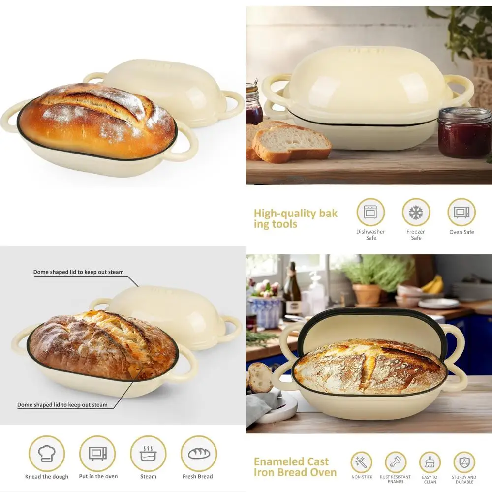 

Чугунная голландская духовка премиум-класса для выпечки хлеба — идеально подходит для выпечки хлеба, рукоделия и рецептов без замешивания, емкость 2 литра