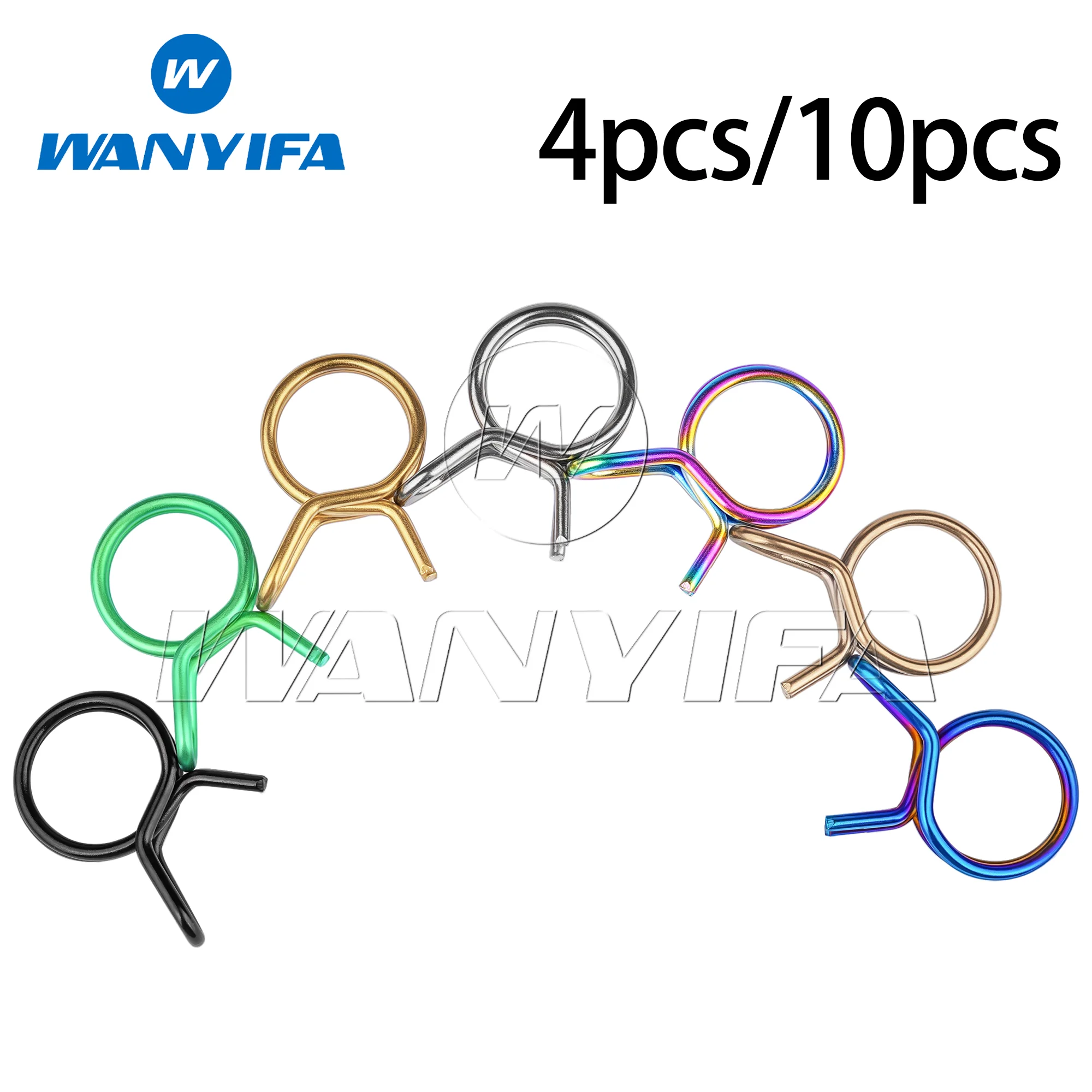 Wanyifa Titanium Alloy 9.8mm Motorcycle Brake Line Clip Clamp (Fits Brembo, Wind Speed)​ 4pcs/10pcs