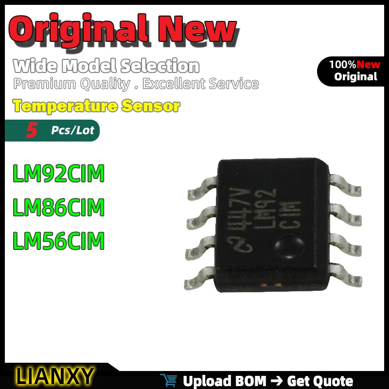 

5 шт. SOIC-8 LM92CIM LM86CIM LM56CIM датчик температуры новый оригинальный