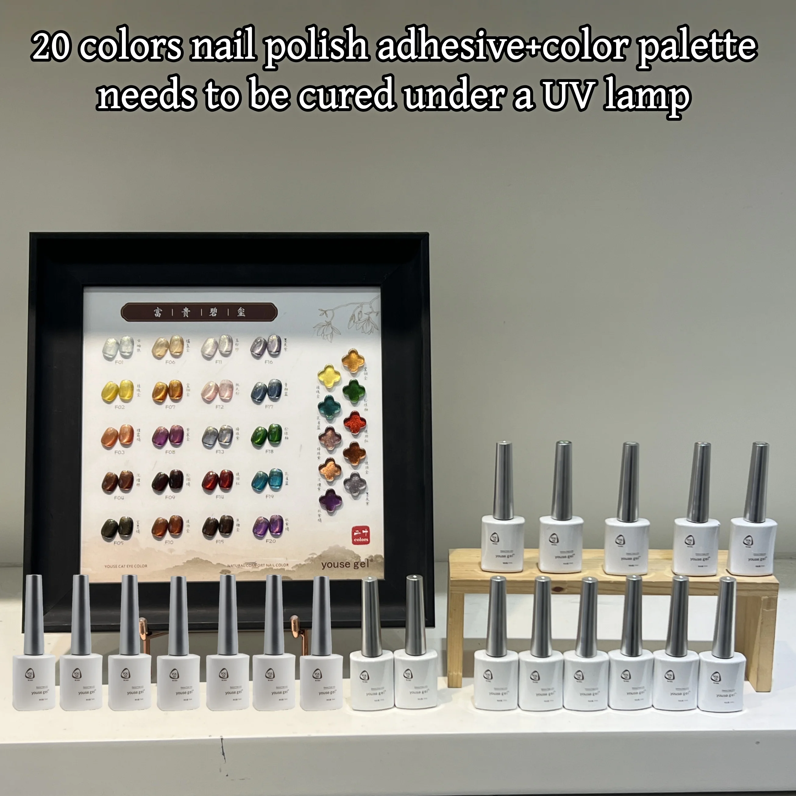 

Гель-лак для ногтей Yousegel 20 цветов с эффектом кошачьего глаза, серия Noble Tourmaline с цветовой палитрой, идеально подходит для салонов и нейл-арта