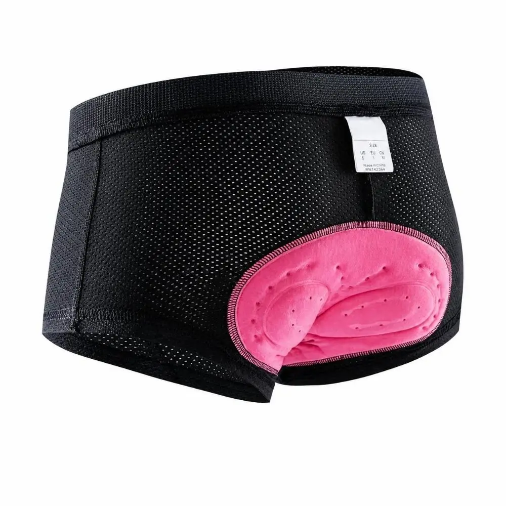 3D Padded Women Cycling Underwear Quick Dry Breathable Women Bicycle Briefs Polyester, Silicone Soft Women Bike Shorts