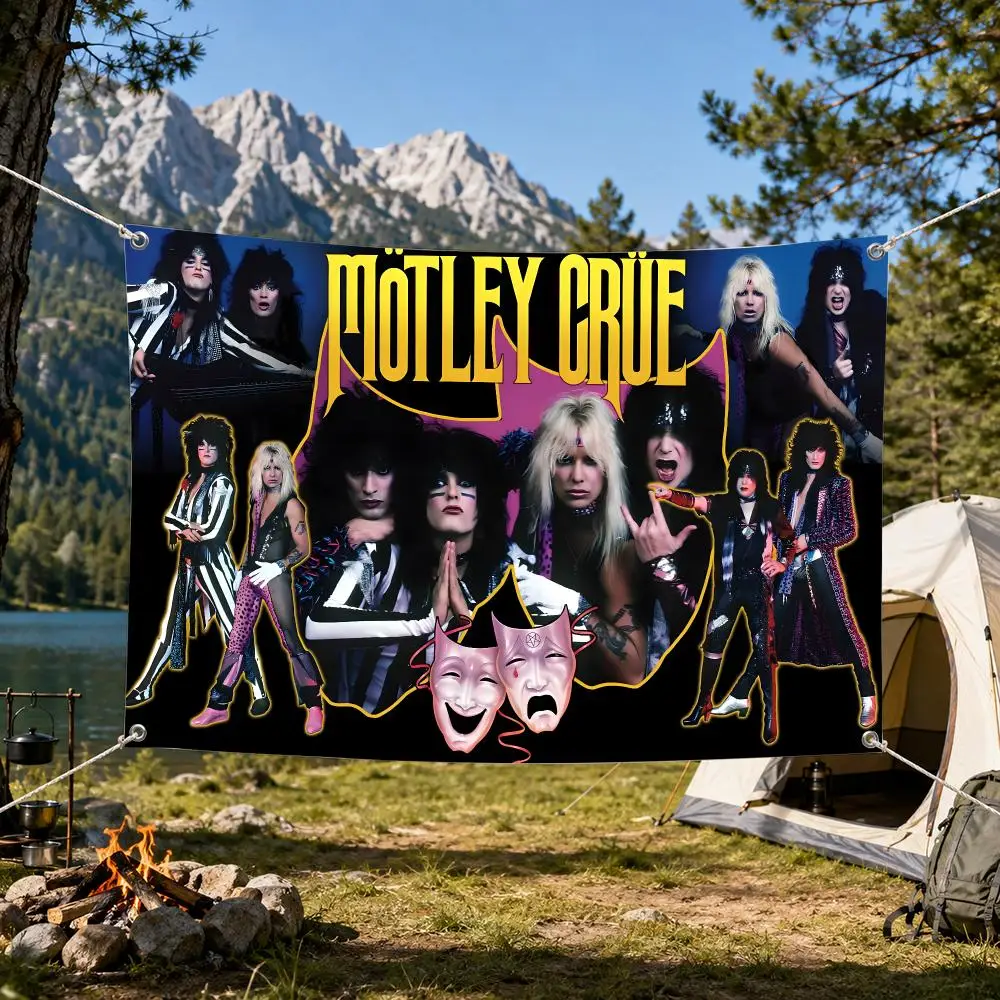 Rock Music Flags Aesthetic Wall Tapestry Printed Wall Hanging Living Room Party Outdoor Decor