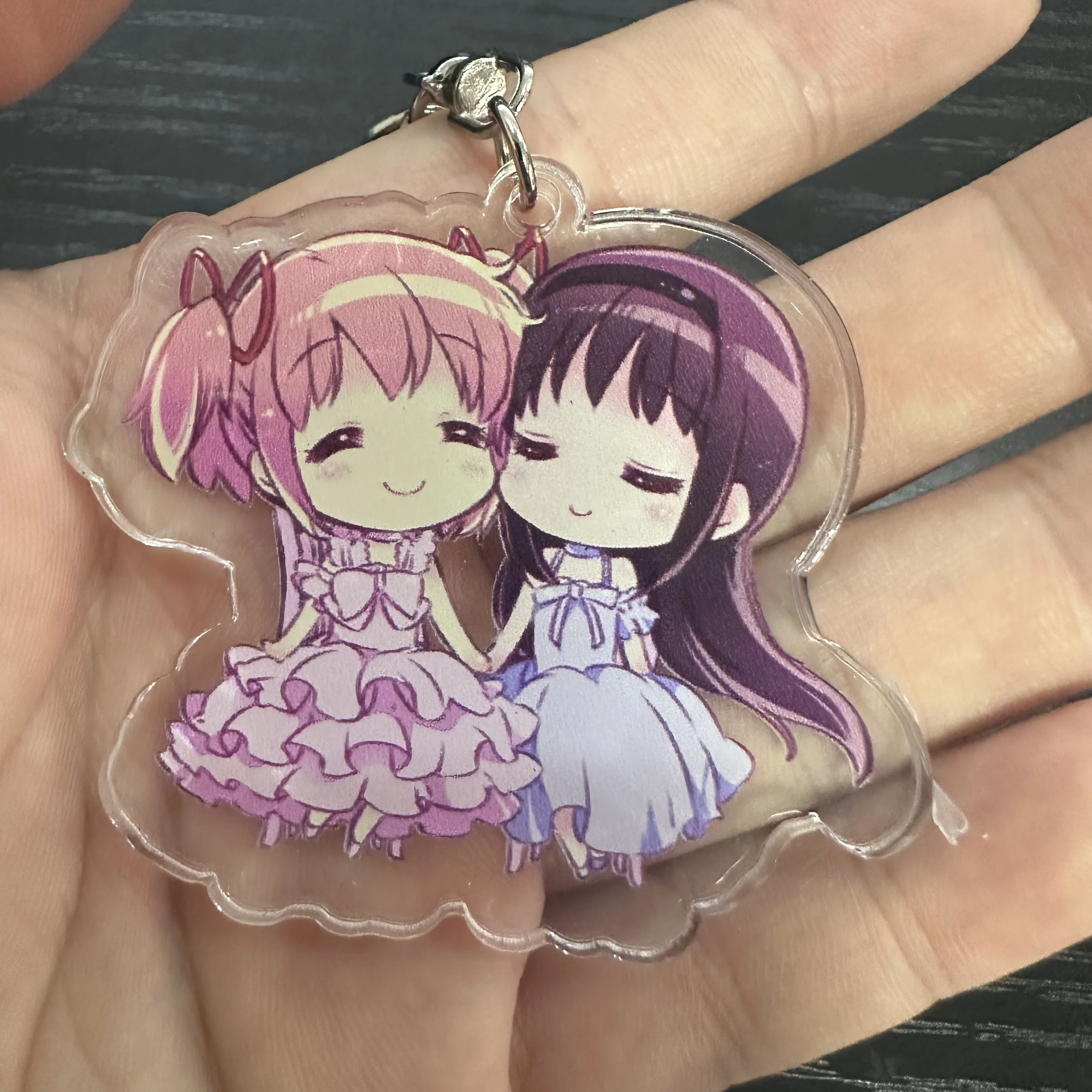 Japan Anime Puella Magi Madoka Magica Figures Kaname Madoka Akemi Homura Cosplay Acrylic Key Chains Kawaii Bag Accessories Gifts