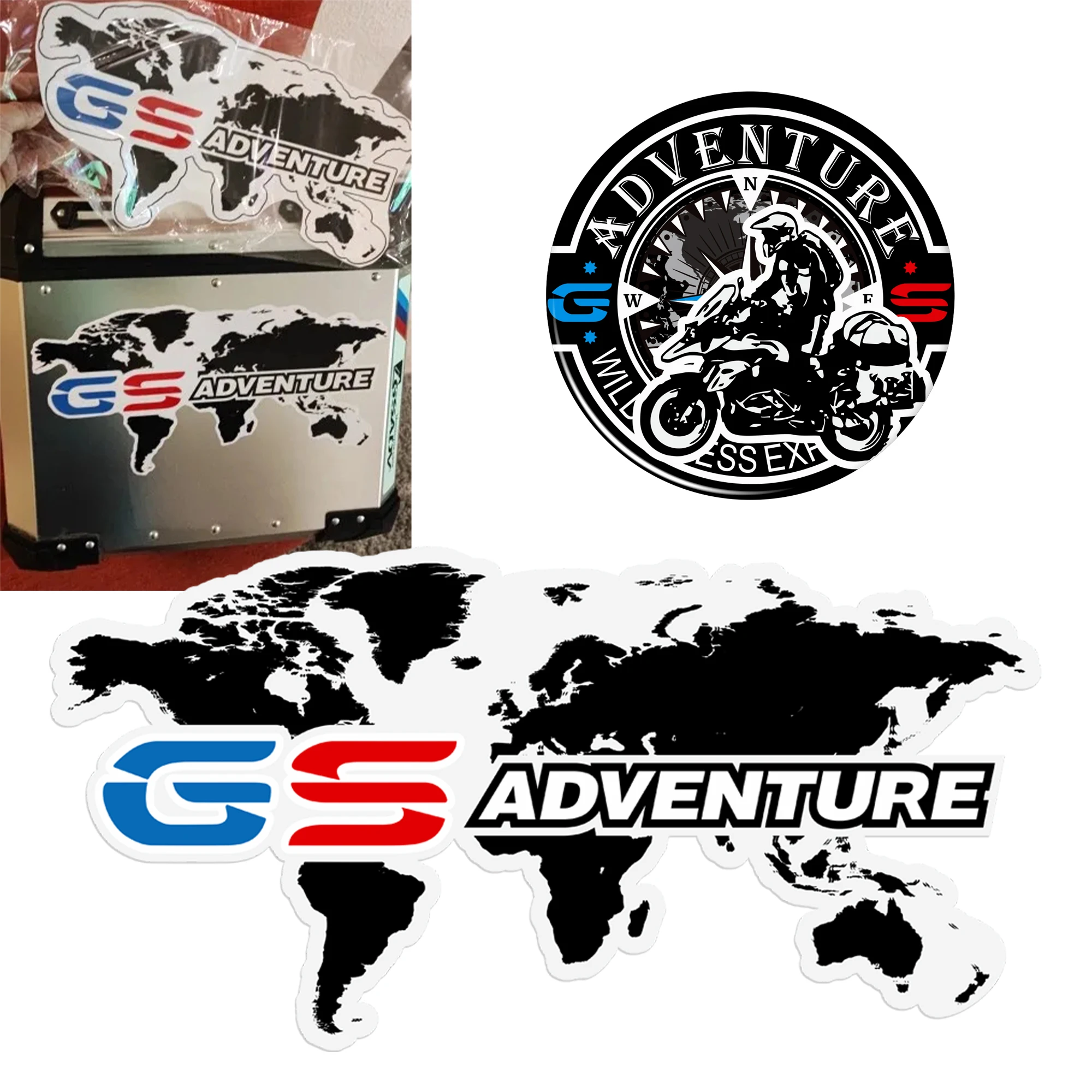 

Fit BMW R1200gs R1250gs F800gs F850gs R1150gs GSA Adventure Motorcycle Sticker Decal side Case Box