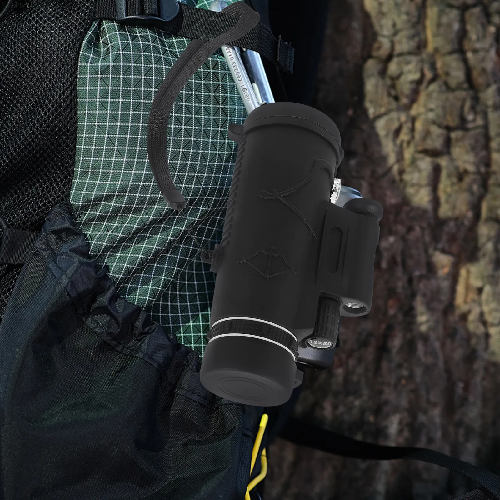 

Черный монокулярный телескоп 12x50 HD с ночным видением для походов, кемпинга, путешествий, спорта, наблюдения за птицами и активного отдыха на природе