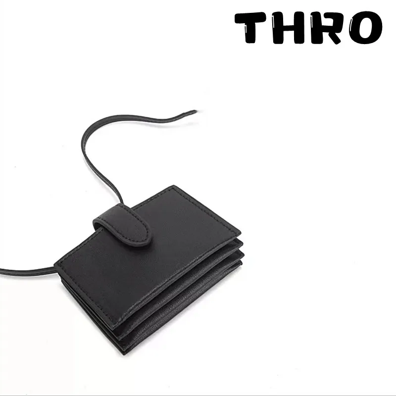 

TH RO Women's Mini Card Bag Genuine Leather Women's Top Quality Simple Retro Envelope Bag No Partition Portable Diagonal Span