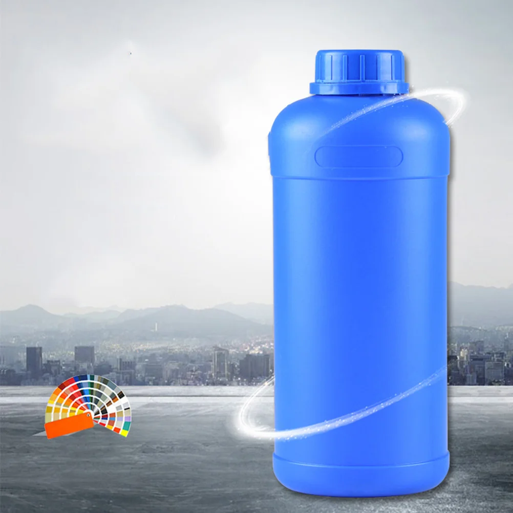 4pcs 1L Widemouthed Chemical Bottles Plastic Container Sealed Sample Bottle (Blue) Sealed Chemical Bottle