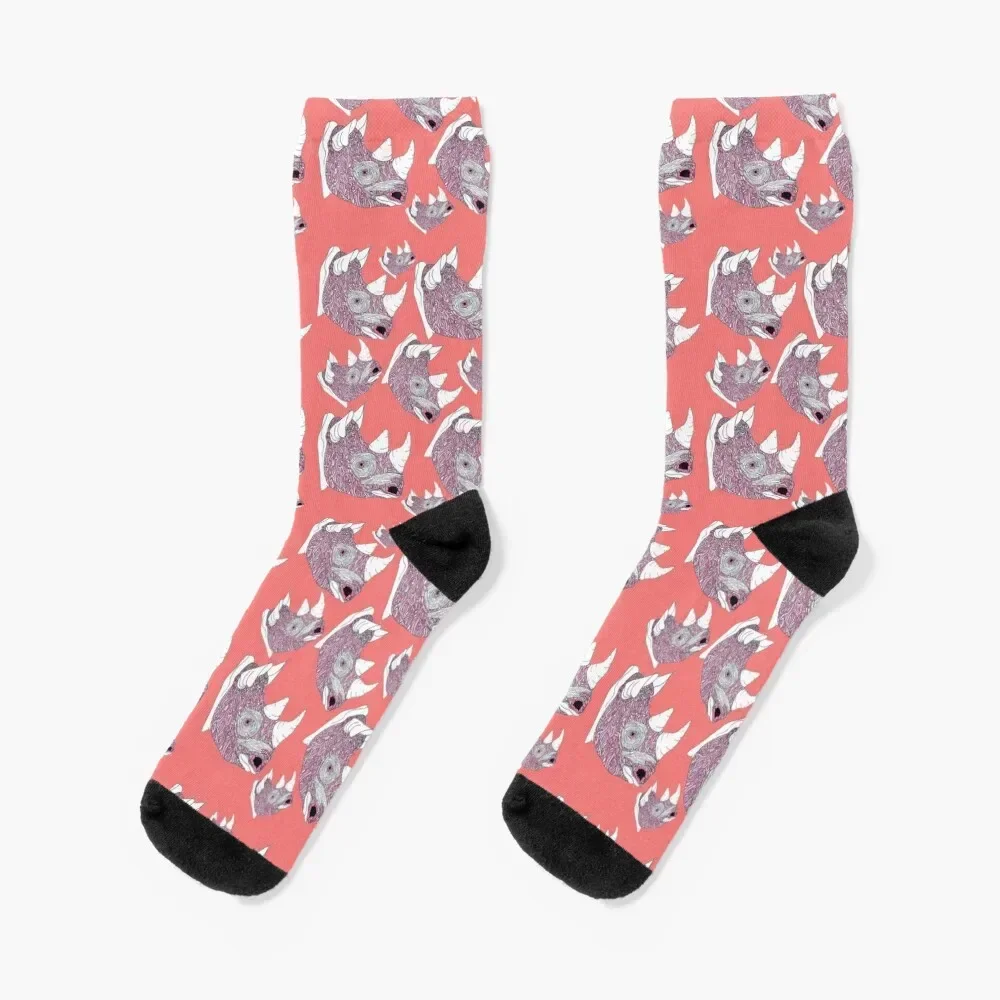 

Rhino Print Socks Novelties funny gift cute christmas stocking Socks Male Women's