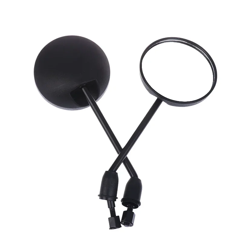 8mm Right Thread Retro Round Motorcycle Mirrors For Scooter E-Bike Cafe Racer Adjustable HD ABS
