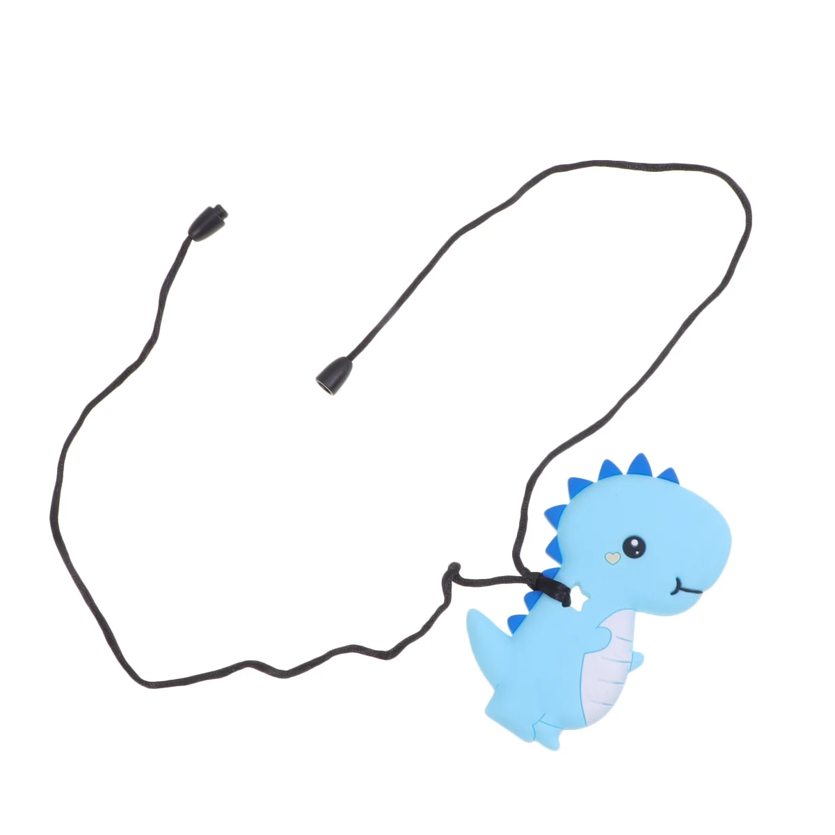 

Dinosaur Shape Silicone Teether Baby Teething Chewing Necklace Soft Durable For Toddler Blue Size M