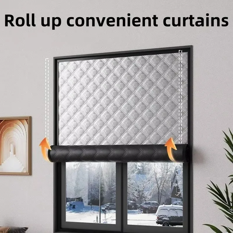 Winter Bedroom Insulation Film Cold-proof Fully Sealed Screen Windows Door Curtains Windproof Waterproof Warm Graphene Curtains