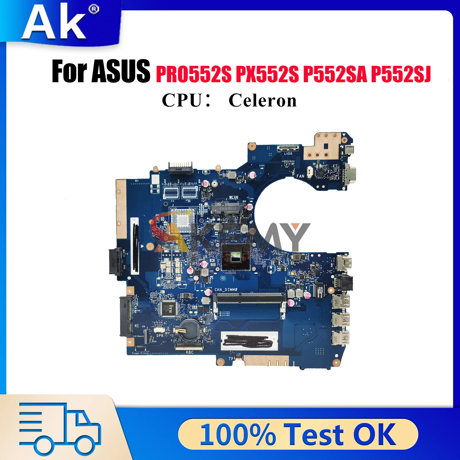 

P552SA Материнская плата для ноутбука ASUS ProArt P552SJ PE552S P552SA PX552S PRO552S P552S Материнская плата с процессором Celeron 100% тесты OK stk