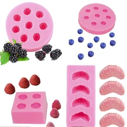 3d Three-Dimensional Candle Strawberry Orange Cake Decoration Mold Fondant Chocolate Baking Silicone Mold Cake Jelly Decoration