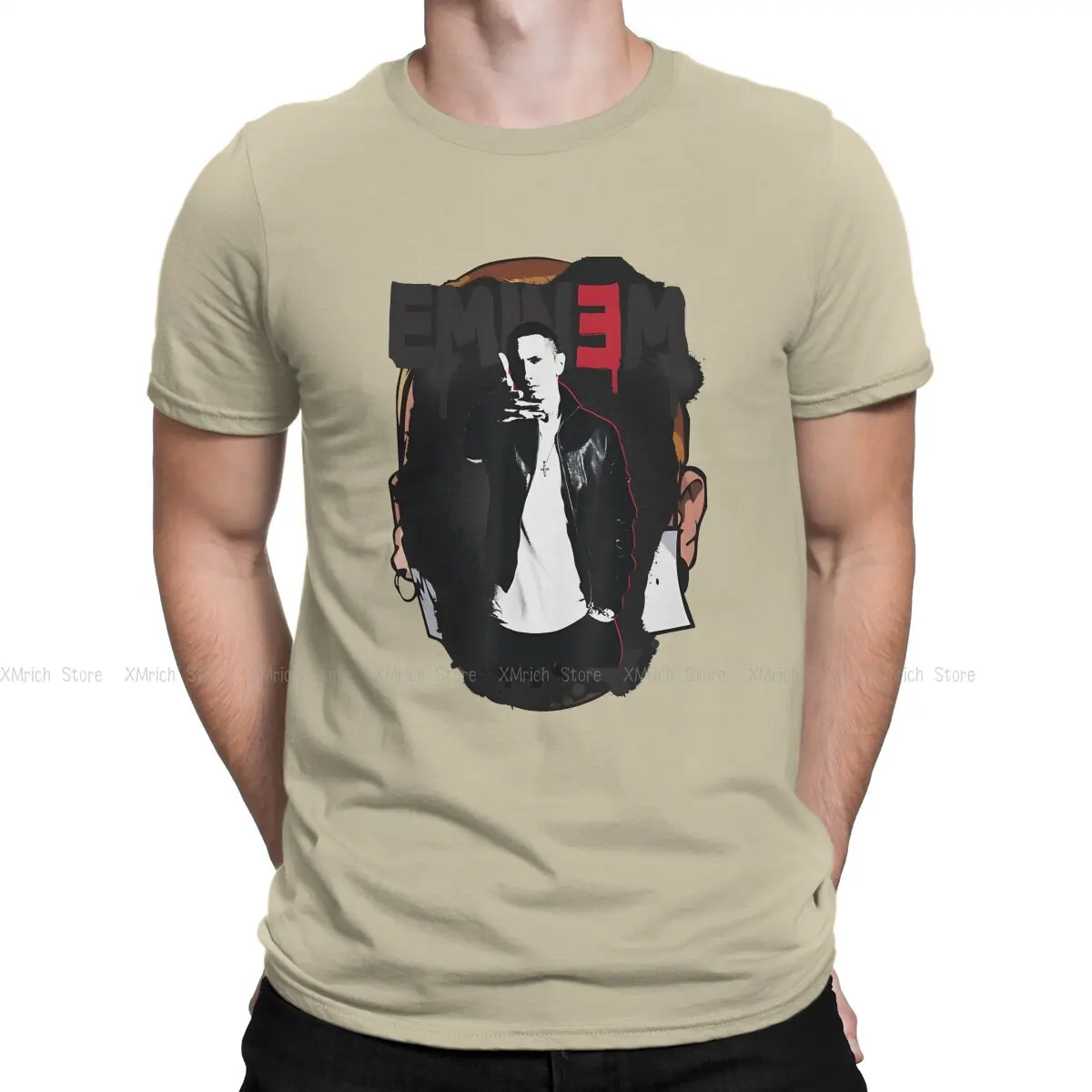 Leisure EMINEM TUTT T-Shirt Men O Neck Pure Cotton T Shirt Eminem Short Sleeve Tee Shirt Graphic Printed Tops