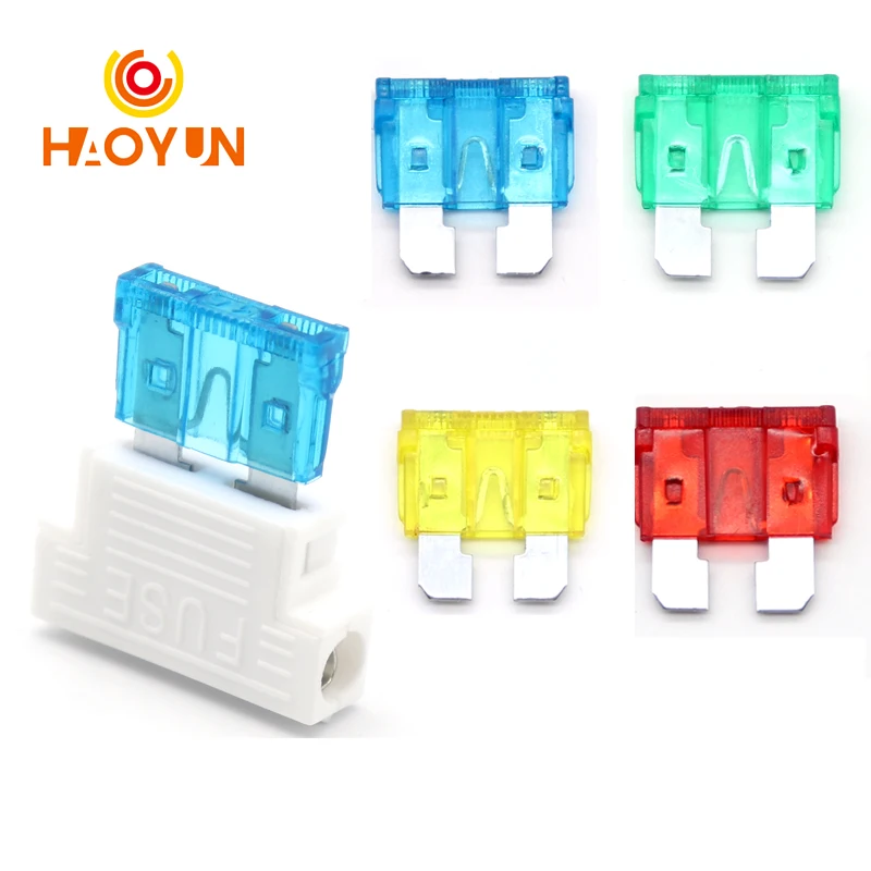 【10-5PCS】Auto Standard Middle Fuse Holder + Car Boat Truck ATC ATO Blade Fuse 1A 2A 3A 4A 5A 7.5A 10A 15A 20A 25 30 35 40 45 50A