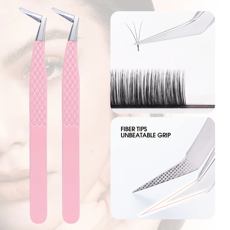 Antistatische pincet Wimperverlenging Professionele hoge precisie volumepincet Roestvrijstalen wimperverlengingspincet