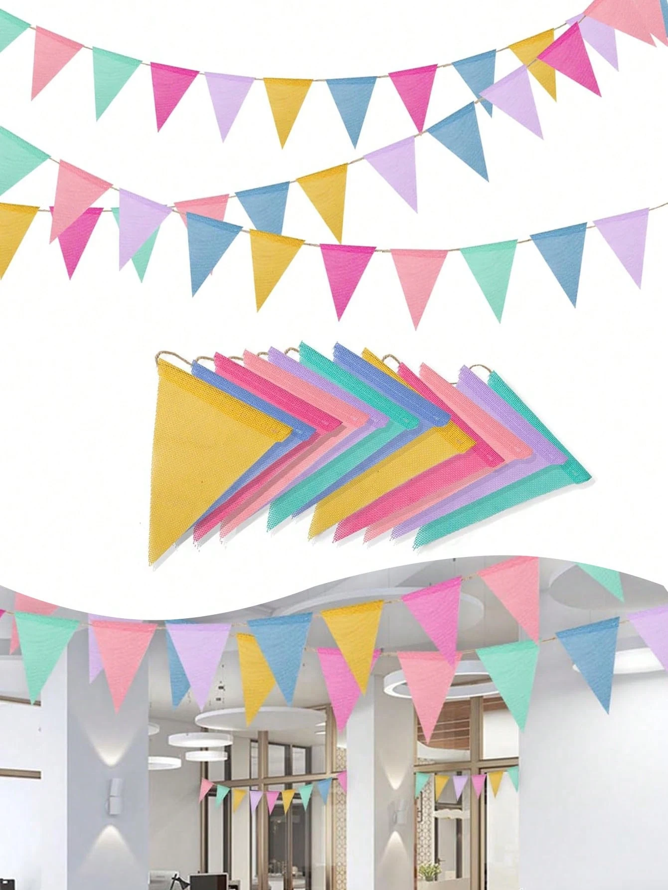 4m Burlap Reusable Vintage Linen Bunting Banner - Birthday Decoration, St St. Patrick's Day, Easter, Valentine's Day, Ramadan, Eid, Carnival, Party Decorations, Holiday Decorations, Classroom Decorations, Graduation Decorations, Carnival Decorations, Halloween Decorations, Anniversary Decorations, Thanksgiving Decorations, Outdoor Beautification.