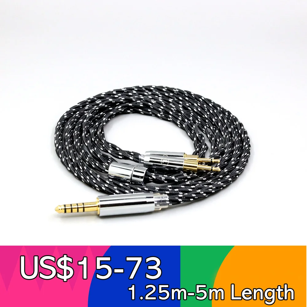 

OCC Mixed OFC Twisting Nylon Earphone Cable For Sennheiser HD700 Headset 2.5mm pin Headphone LN008703