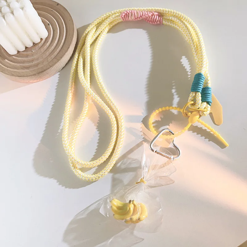 

Trendy Ins Girly Banana Bag Charm - Side Shoulder Chain/Phone Lanyard Portable Universal Anti-Theft/Anti-Snatch