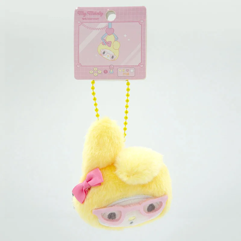 LLavero de juguetes de peluche Kawaii Sanrio My Melody, horquilla creativa de dibujos animados, accesorios con cremallera, colgante para mochila, regalo de Navidad para niñas