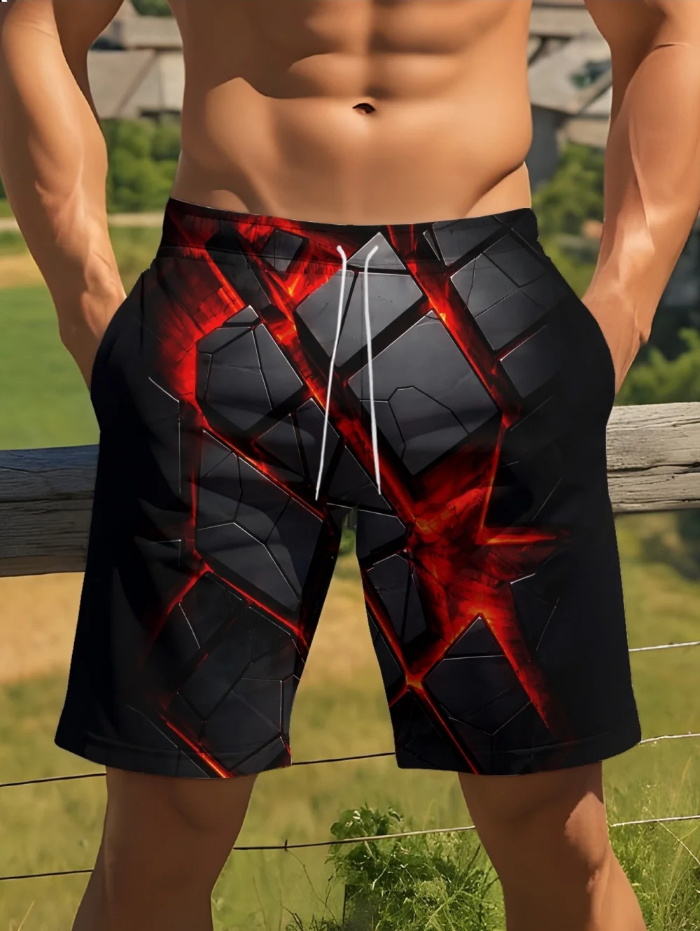 2026 New Fashion Summer Men's Shorts Personalized 3D Print Geometric Beach Style Streetwear Casual Hawaiian Vacation Y2k Shorts