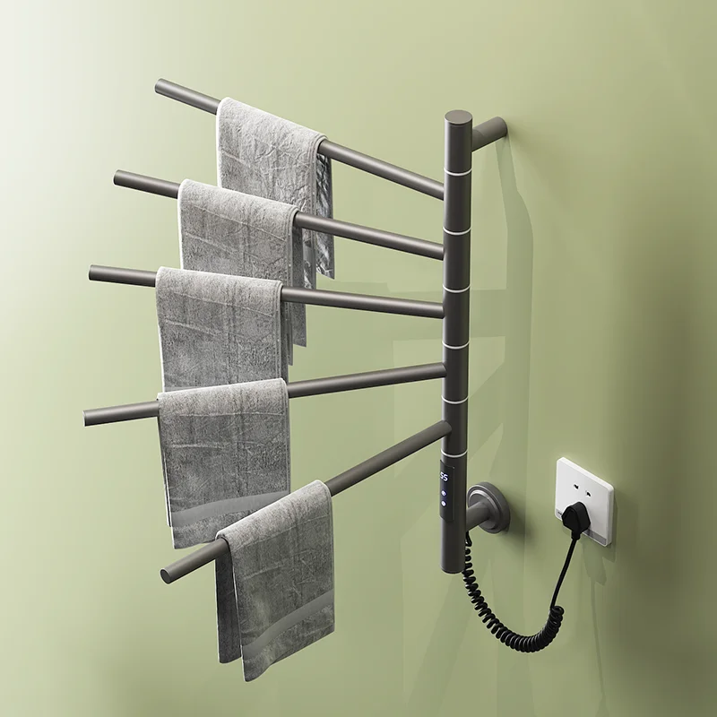 Modern intelligent electric towel rack, digital display heater, support WiFi aluminum alloy material