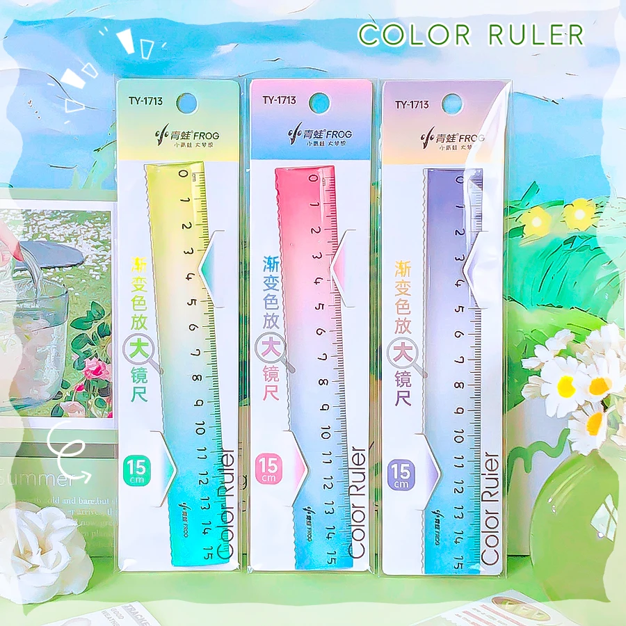Aesthetic kawaii stationery items back to school supplies school useful Architecture drawing Straight Ruler school things 15cm