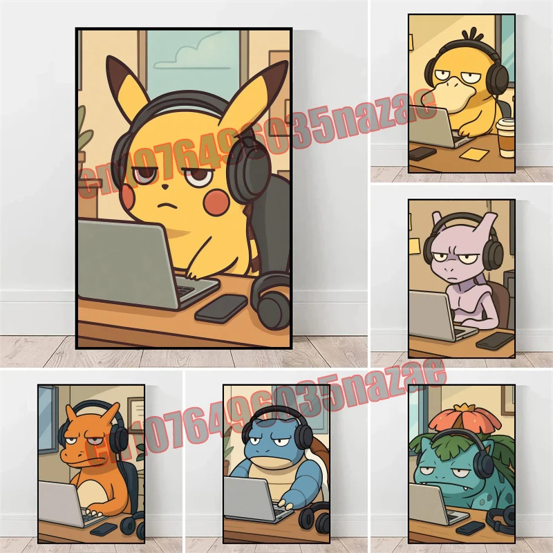 anime-pokemon-pikachu-charmander-sukirtle-poster-impressao-em-tela-desenhos-adequados-para-quarto-sala-de-estar-decoracao-presentes