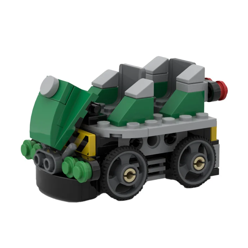 75 pçs criativo velocidade verde automotivo modular moc blocos de construção modelo crianças diy montagem brinquedos educativos presente aniversário