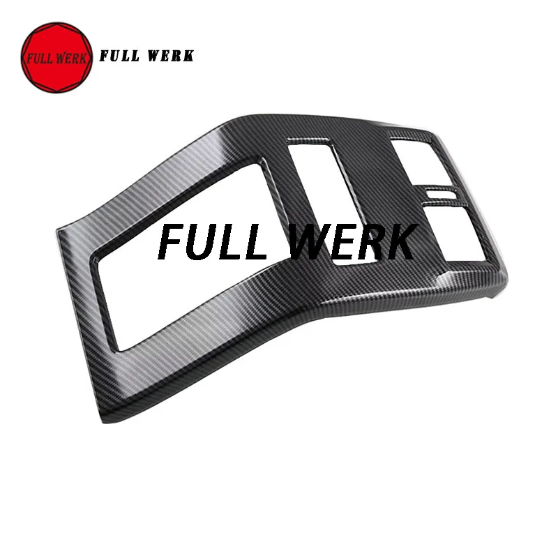 1pc ABS Car Armrest Box Rear Air Vent Trim Decoration Sticker Cover Anti Kick Frame for Mitsubishi Outlander 22-23 RHD Interior