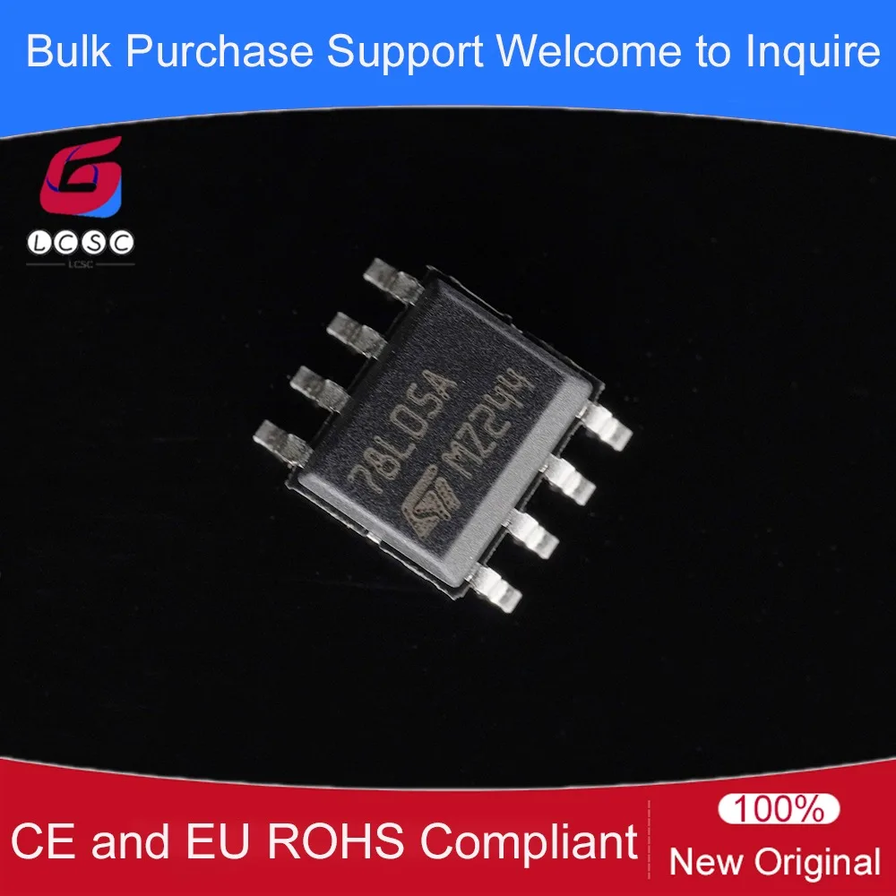 10-50Pcs/Original 78L05A L78L05ACD13TR Linear Voltage Regulator IC Positive Fixed 1 Output 5V 100mA 8-SOIC LDO Regulators